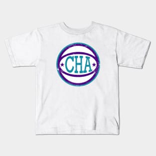 Charlotte Retro Ball - White Kids T-Shirt